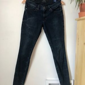 Lucky Brand Black Acid Wash Charlie Skinny